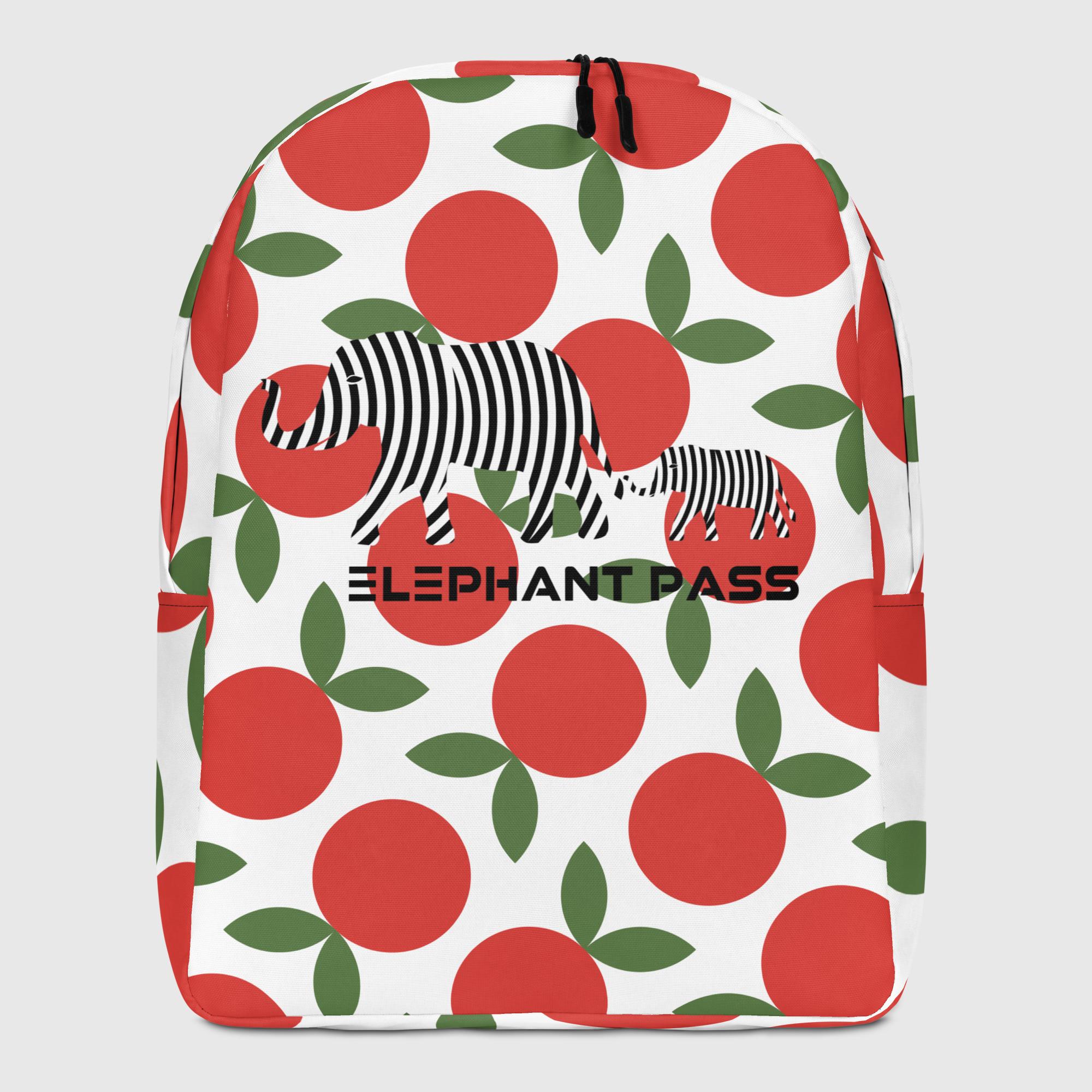 EMILY - Zaino minimal stampa elefante con strisce di zebra
