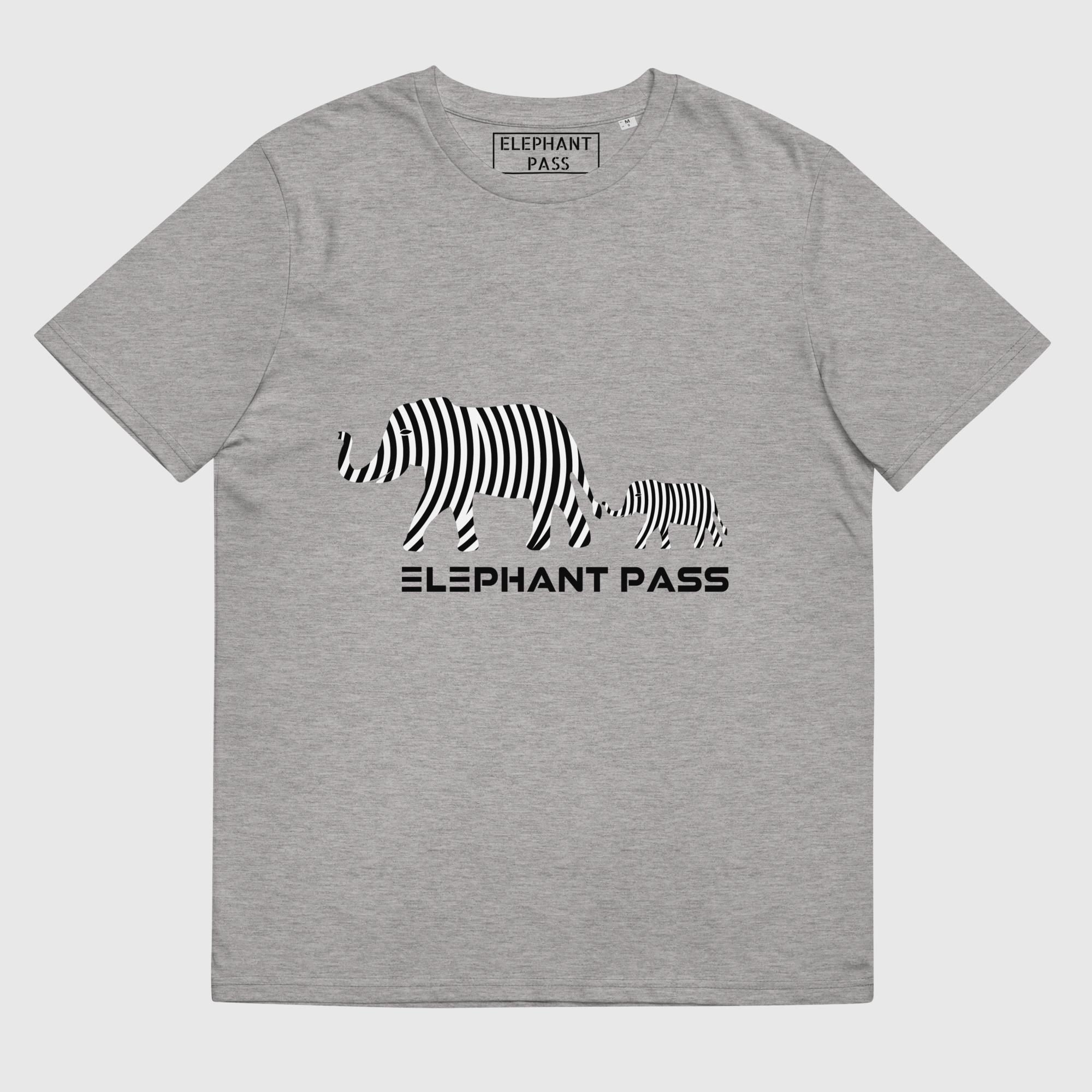 EMILY- t-shirt organico donna stampa elefante con strisce di zebra